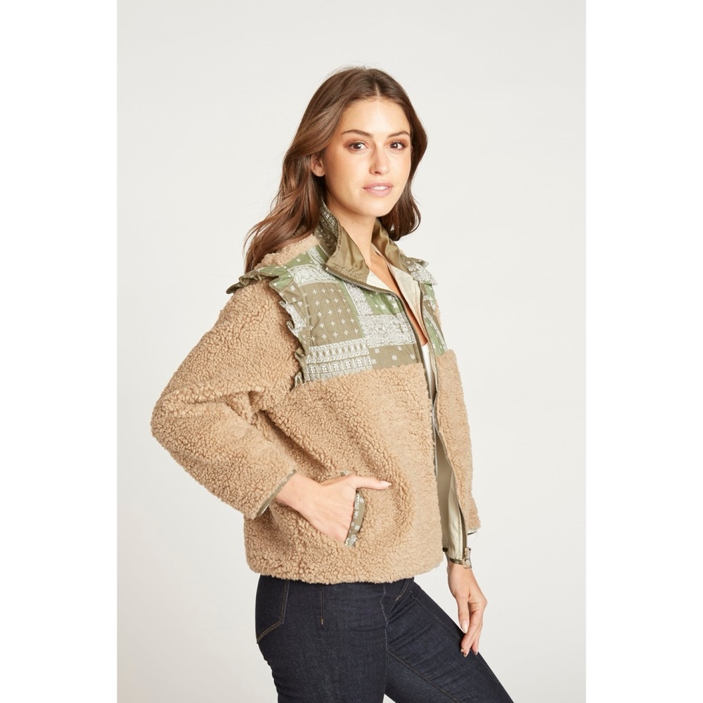 Driftwood Bandana Fleece Sherpa by Free people Brand  new size large
